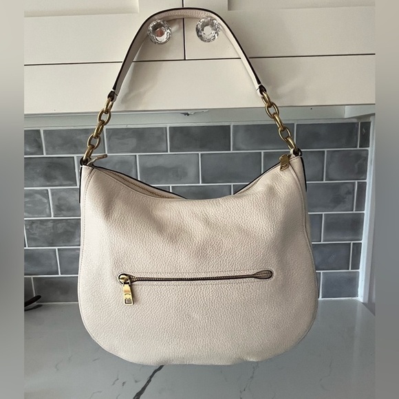 Coach Elle Hobo Shoulder Crossbody Handbag Hobo Pebbled Leather Off White - Picture 5 of 16